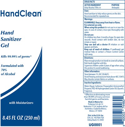 HANDCLEAN - UG0001 HANDCLEAN SANIT GEL 8.4 Fl Oz (250 ml) BOT AW00